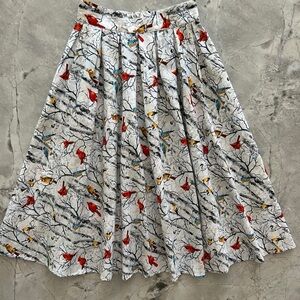 Retrolicious 1X Birds on Birch Trees Doris Skirt